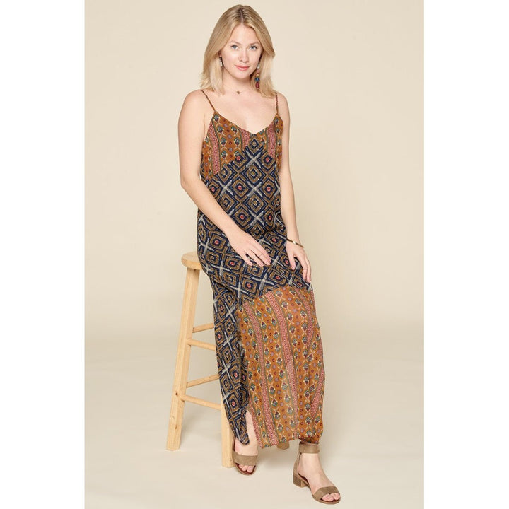 Mixed Printed Chiffon Maxi Slip Dress Image 3