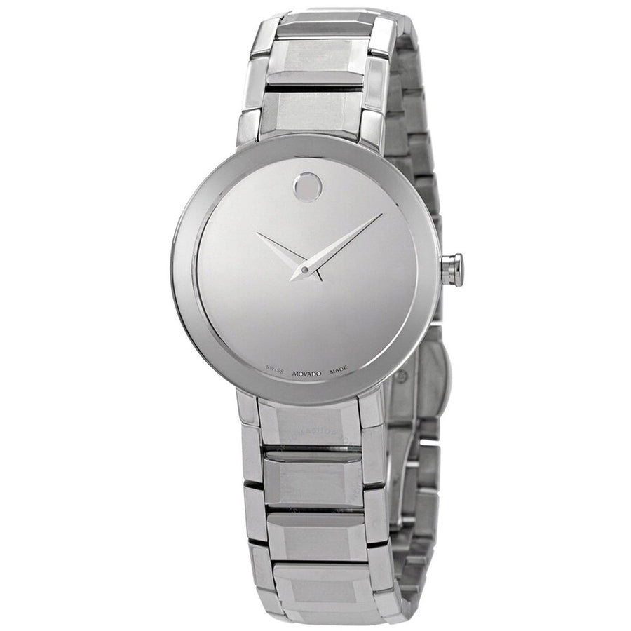 Movado Womens Sapphire Silver Dial Watch - 607547 Image 1