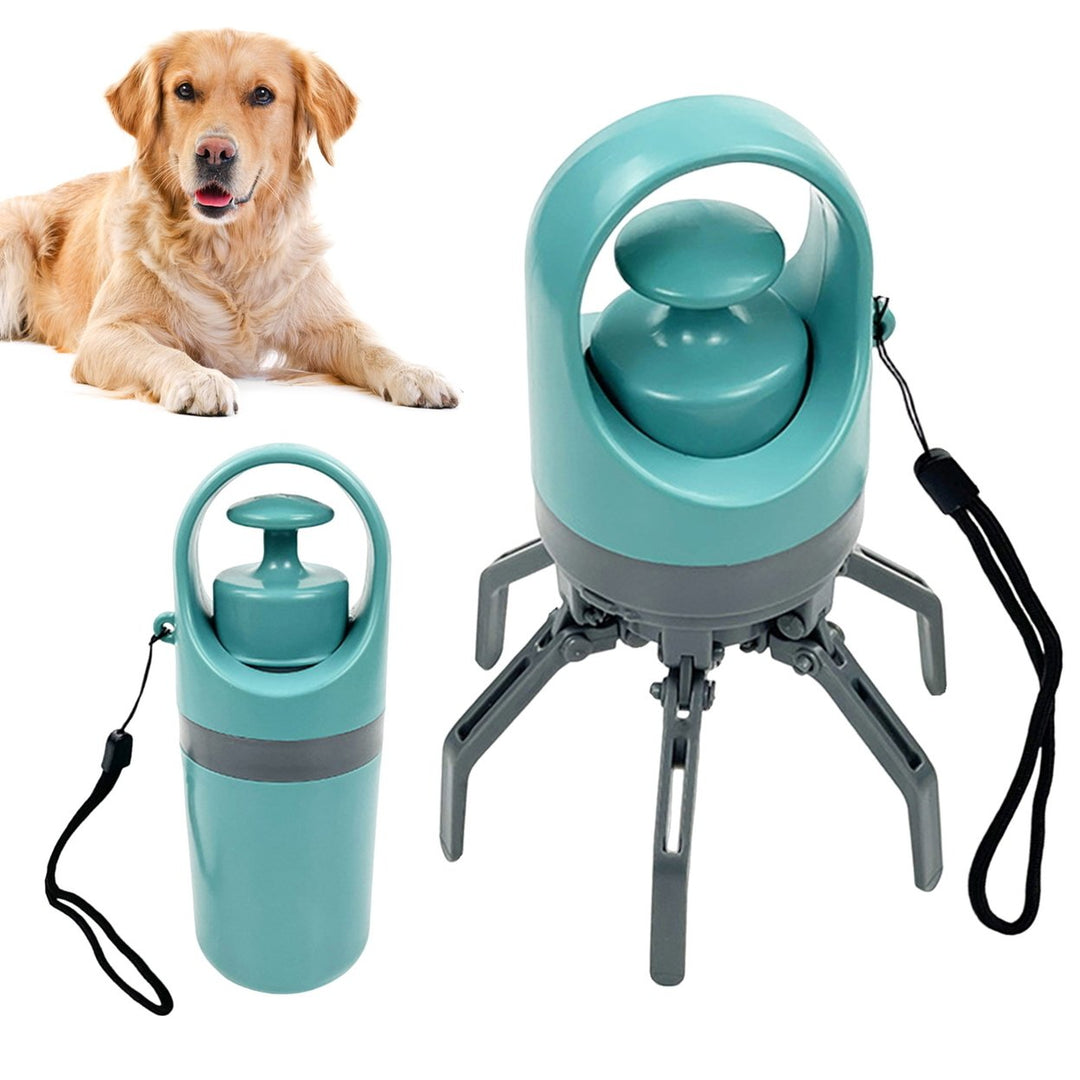 Dog Pooper Scooper No-Touch Handheld Doggy Poop Scooper with Bag Dispenser Portable Pet Waste Pick-up Cleaner Image 1