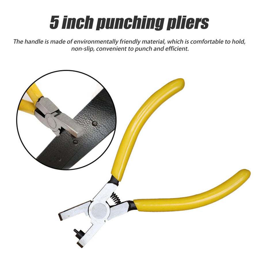 Shoe Strap Hole Puncher Pliers with Ergonomic Handle Easy to Use Wide Application Watch Band Hole Punch Pliers Image 1