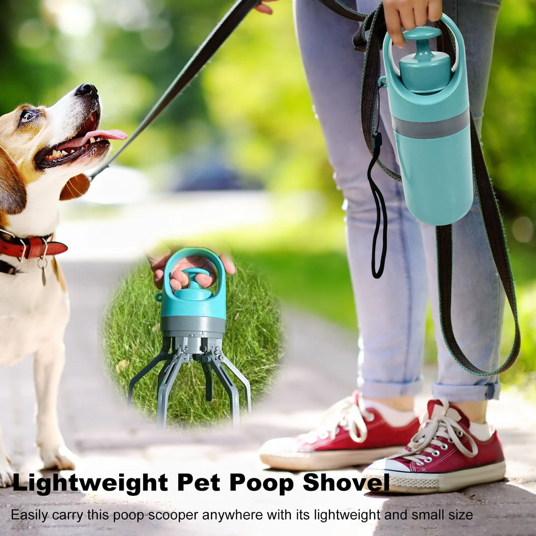 Dog Pooper Scooper No-Touch Handheld Doggy Poop Scooper with Bag Dispenser Portable Pet Waste Pick-up Cleaner Image 3