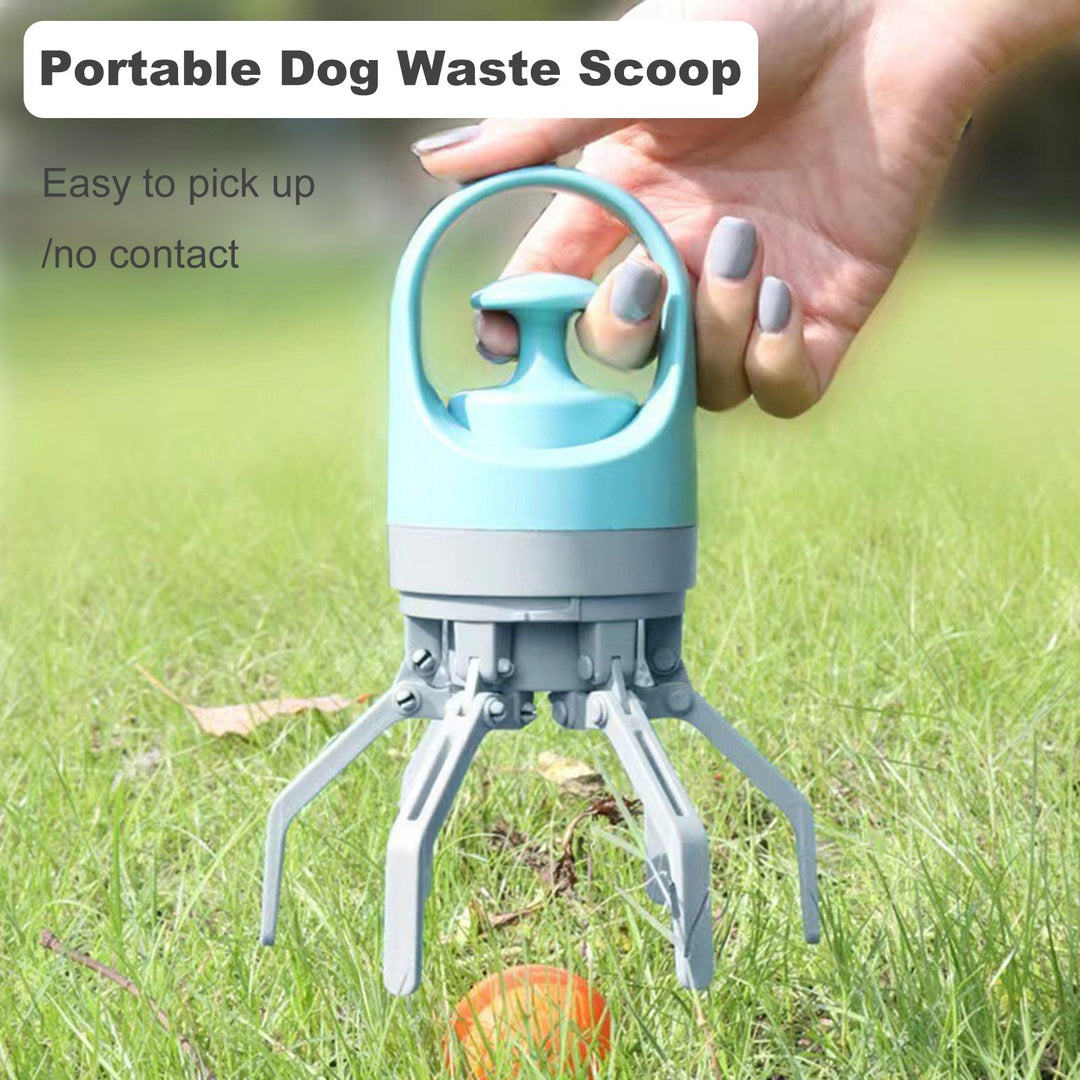 Dog Pooper Scooper No-Touch Handheld Doggy Poop Scooper with Bag Dispenser Portable Pet Waste Pick-up Cleaner Image 4