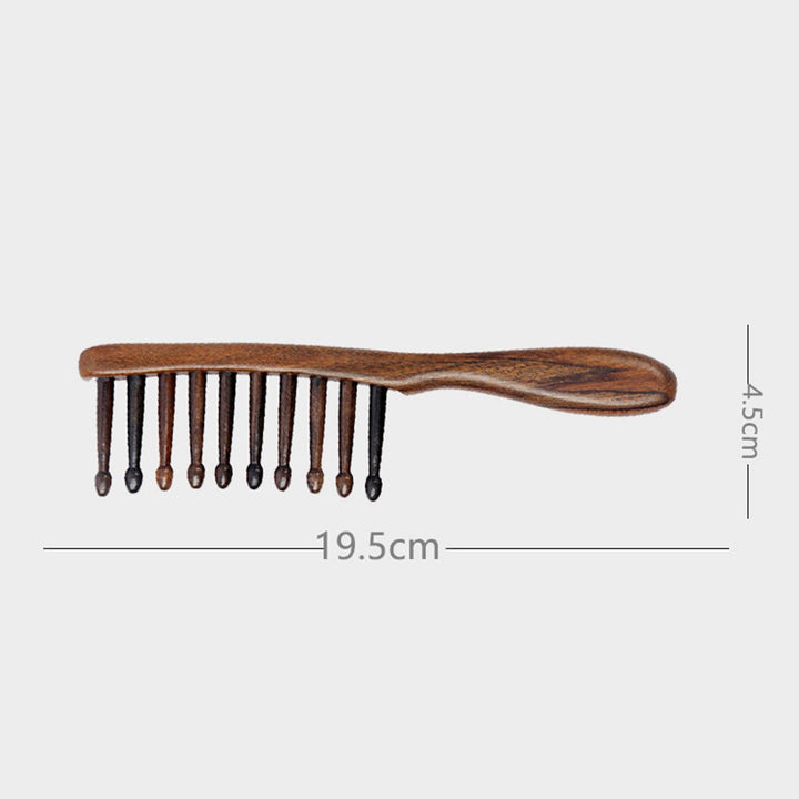 Sandalwood Scalp Massage Comb Wide Teeth Anti-static Hair Growth Men Women Head Massager Brush Wooden Manual Gua Sha Image 4