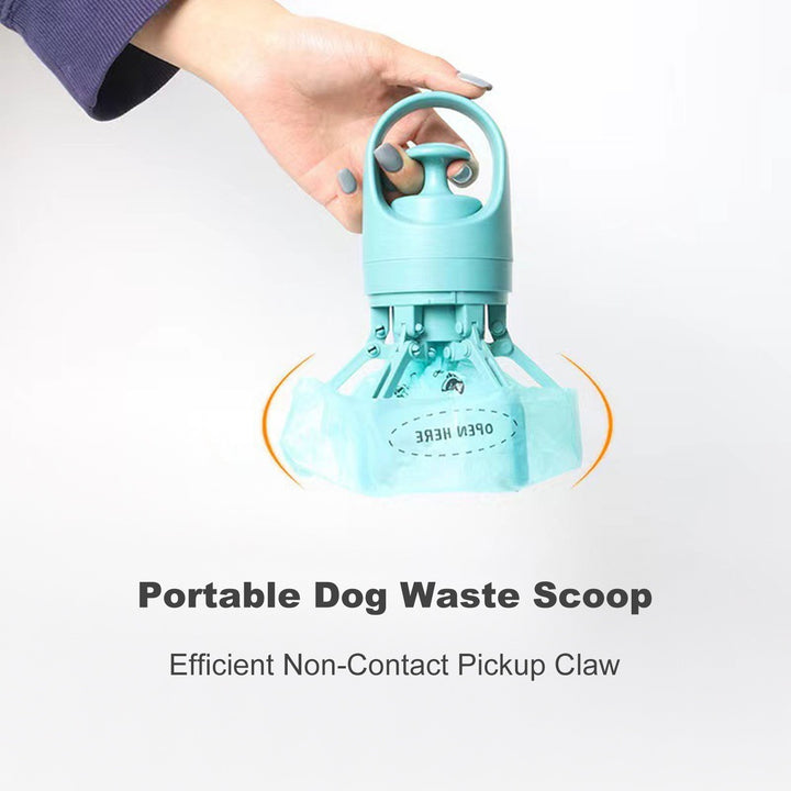 Dog Pooper Scooper No-Touch Handheld Doggy Poop Scooper with Bag Dispenser Portable Pet Waste Pick-up Cleaner Image 8