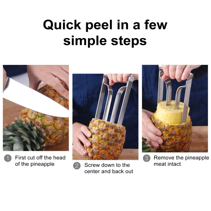 Pineapple Peeler Corer Cutter Tool Stainless Steel Fruit Slicer Lightweight Kitchen Gadget for Home Picnics Parties Image 7