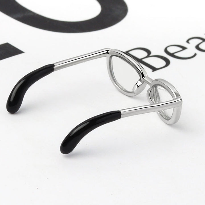 Opening Simple Women Ring Copper Funny Adjustable Glasses Ring Unique Accessories Image 12