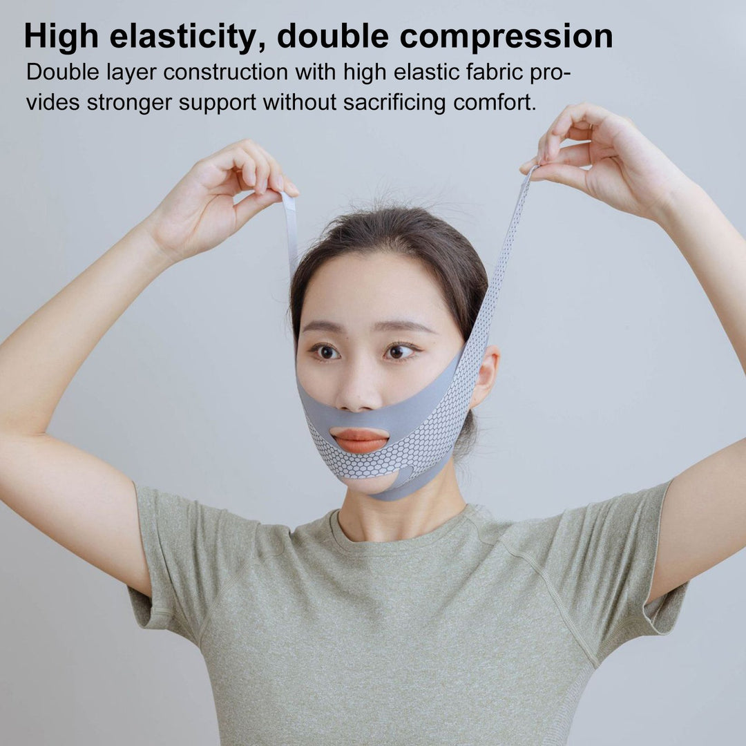 Face Lifting Strap V Line Innovative Honeycomb Structure Double Chin Strap Adjustable Breathable Beauty Bandage Skin Image 6