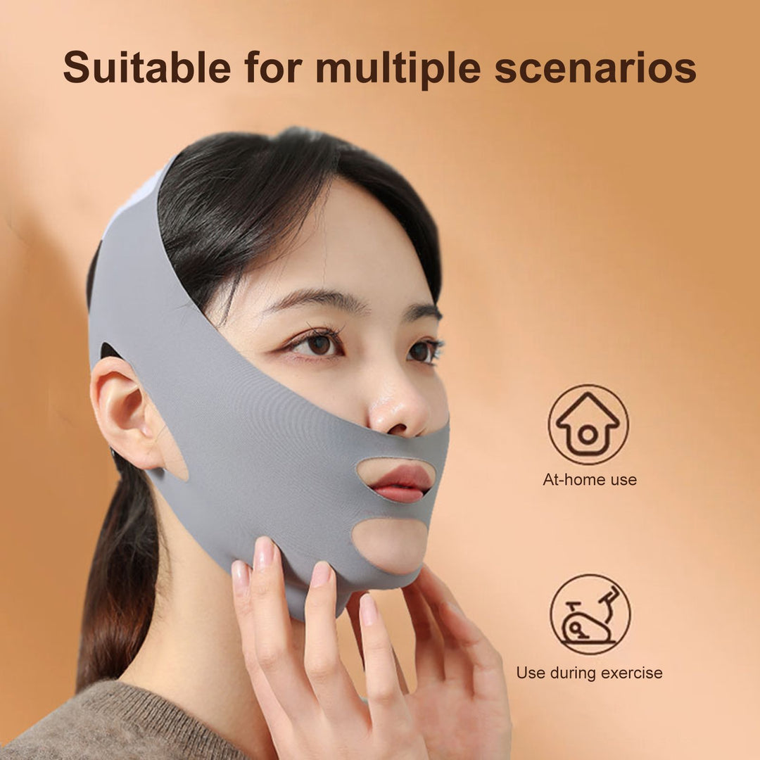 Face Lifting Strap V Line Innovative Honeycomb Structure Double Chin Strap Adjustable Breathable Beauty Bandage Skin Image 7