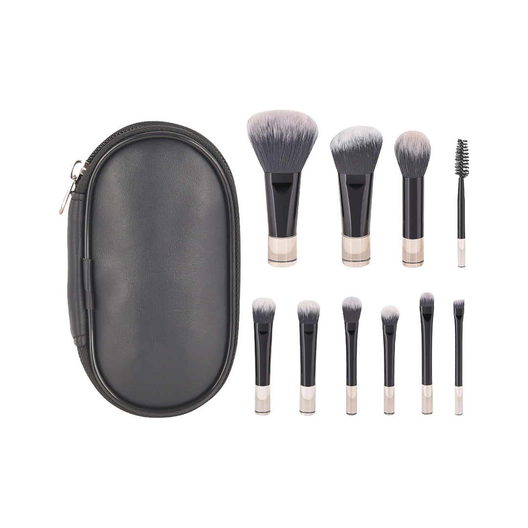 10Pcs/Set Portable Makeup Brush Kit with Storage Bag Foundation Loose Powder Eye Shadow Blush Cosmetic Brush Travel Image 4