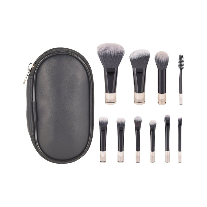 10Pcs/Set Portable Makeup Brush Kit with Storage Bag Foundation Loose Powder Eye Shadow Blush Cosmetic Brush Travel Image 1