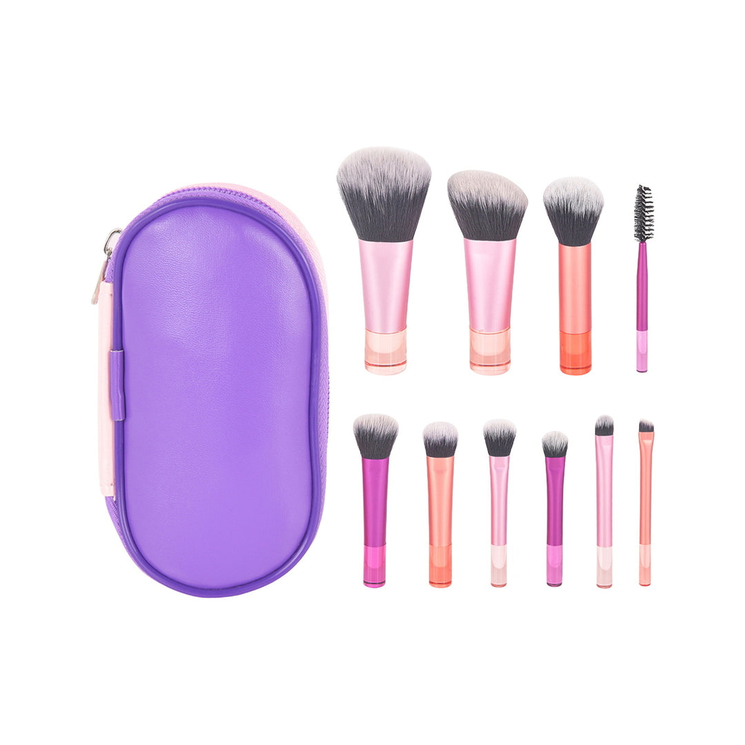 10Pcs/Set Portable Makeup Brush Kit with Storage Bag Foundation Loose Powder Eye Shadow Blush Cosmetic Brush Travel Image 6