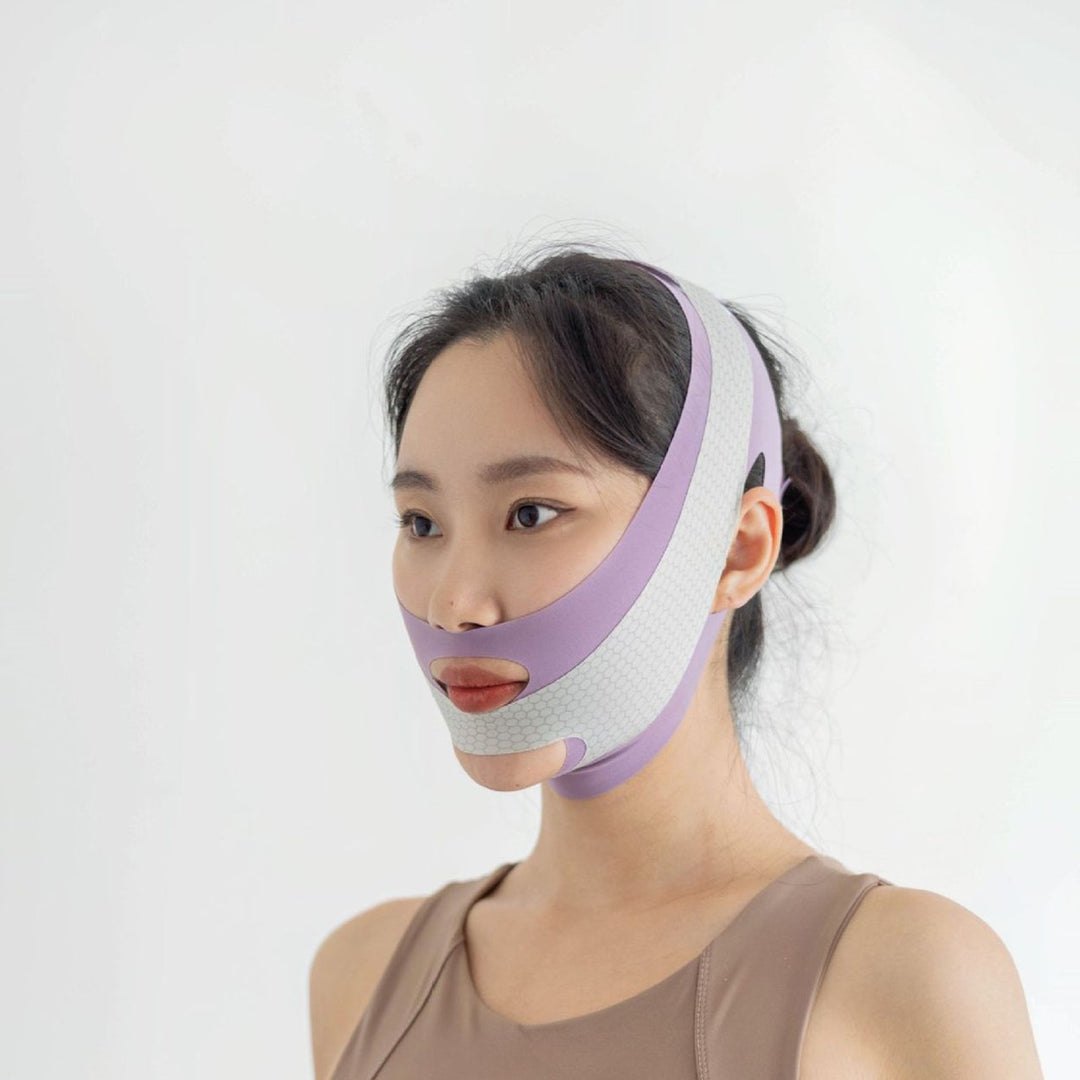 Face Lifting Strap V Line Innovative Honeycomb Structure Double Chin Strap Adjustable Breathable Beauty Bandage Skin Image 12