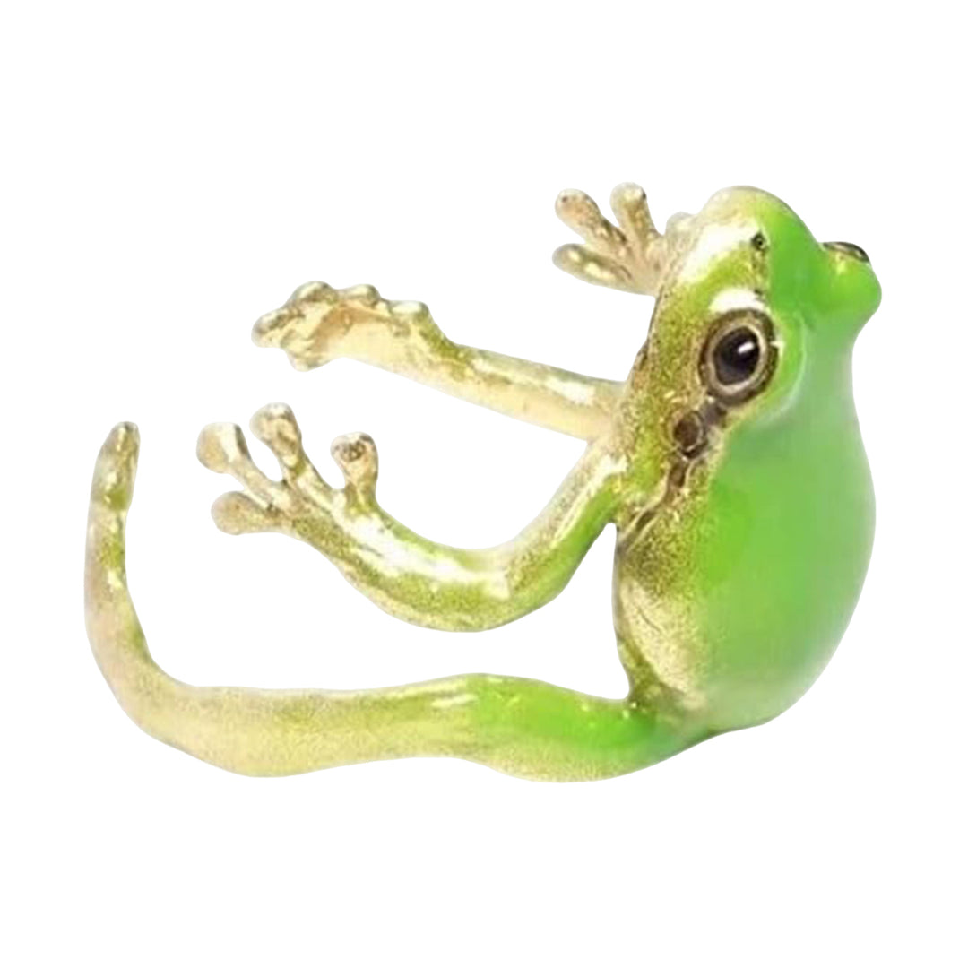 Tree Frog Ring Good Detail Realistic Animal Smooth Polished Adjustable Open Ring Novelty Knuckle Ring Party Daily Lady Image 2