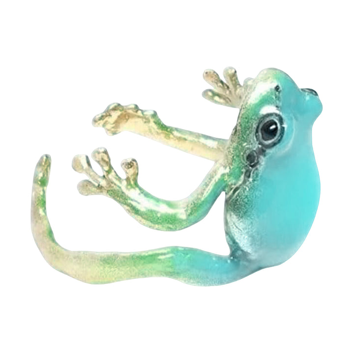 Tree Frog Ring Good Detail Realistic Animal Smooth Polished Adjustable Open Ring Novelty Knuckle Ring Party Daily Lady Image 3