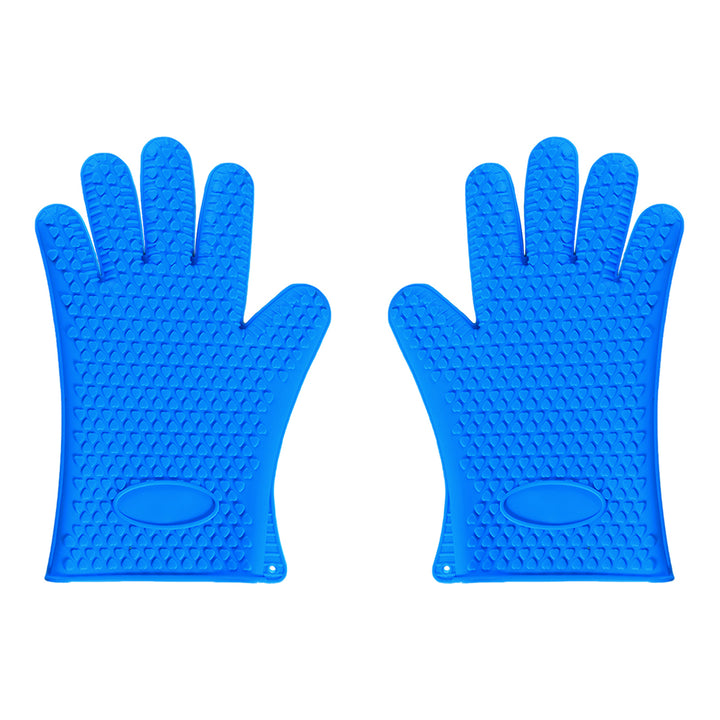 1 Pair Silicone Gloves Heat Resistant Oven Mitts with Quilted Liner Non-Slip Textured Grip Kitchen Gloves for BBQ Baking Image 7