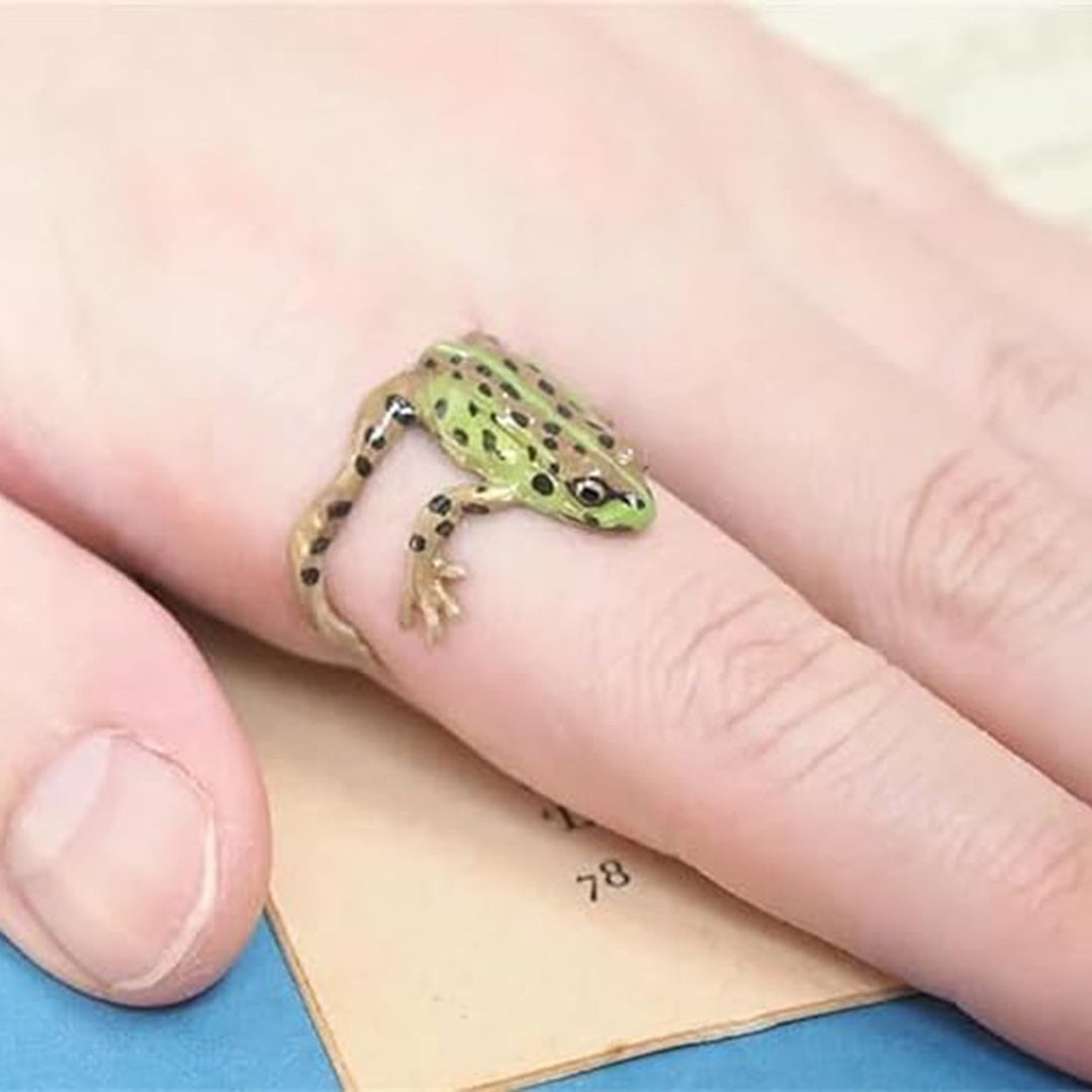 Tree Frog Ring Good Detail Realistic Animal Smooth Polished Adjustable Open Ring Novelty Knuckle Ring Party Daily Lady Image 11