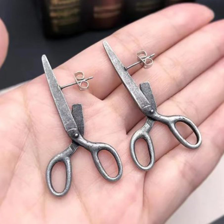 1 Pair Women Earrings Exaggerated Style Scissors Shape Retro Individual Anti-slip Daily Wear Special Occasions Club Ear Image 11