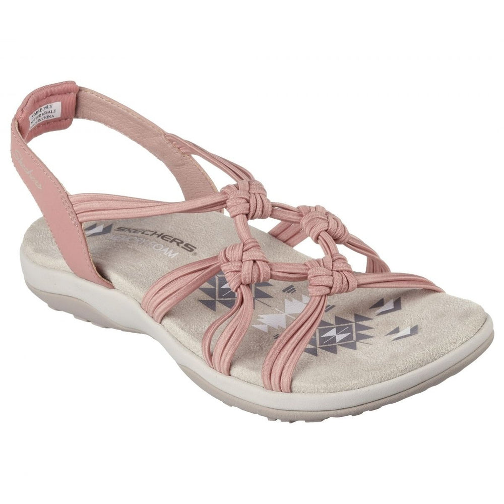 Skechers Womens Reggae Slim - Why Knot Sandal Coral- 163187-CRL BLACK Image 2