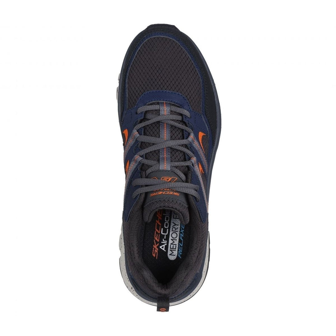 Skechers Mens Relaxed Fit DLux Journey Sneaker Navy/Orange - 237192-NVOR NAVY ORANGE Image 3