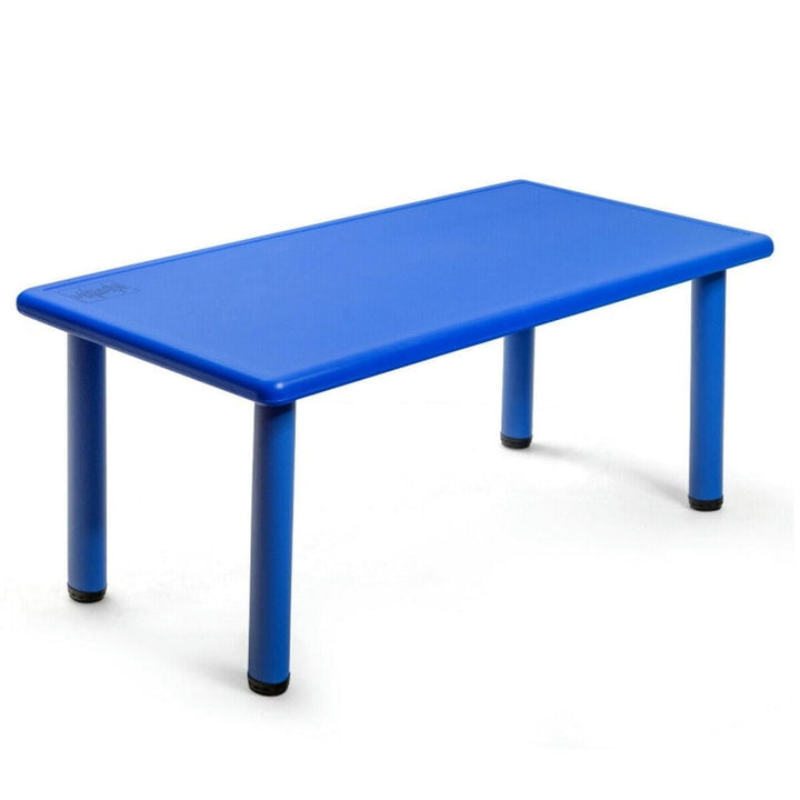 Hommoo Kids Plastic Rectangular Learn and Play Table-Blue Small Folding Table for Arts and Crafts Snack Time Image 1