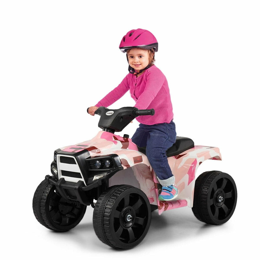 Hommoo Children 6V Electric Battery Powered Ride on Car W/ 4 Wheels Led Lights Gift Toy for Girls Boy Multi-color Image 1