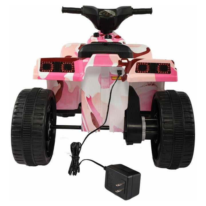 Hommoo Children 6V Electric Battery Powered Ride on Car W/ 4 Wheels Led Lights Gift Toy for Girls Boy Multi-color Image 2