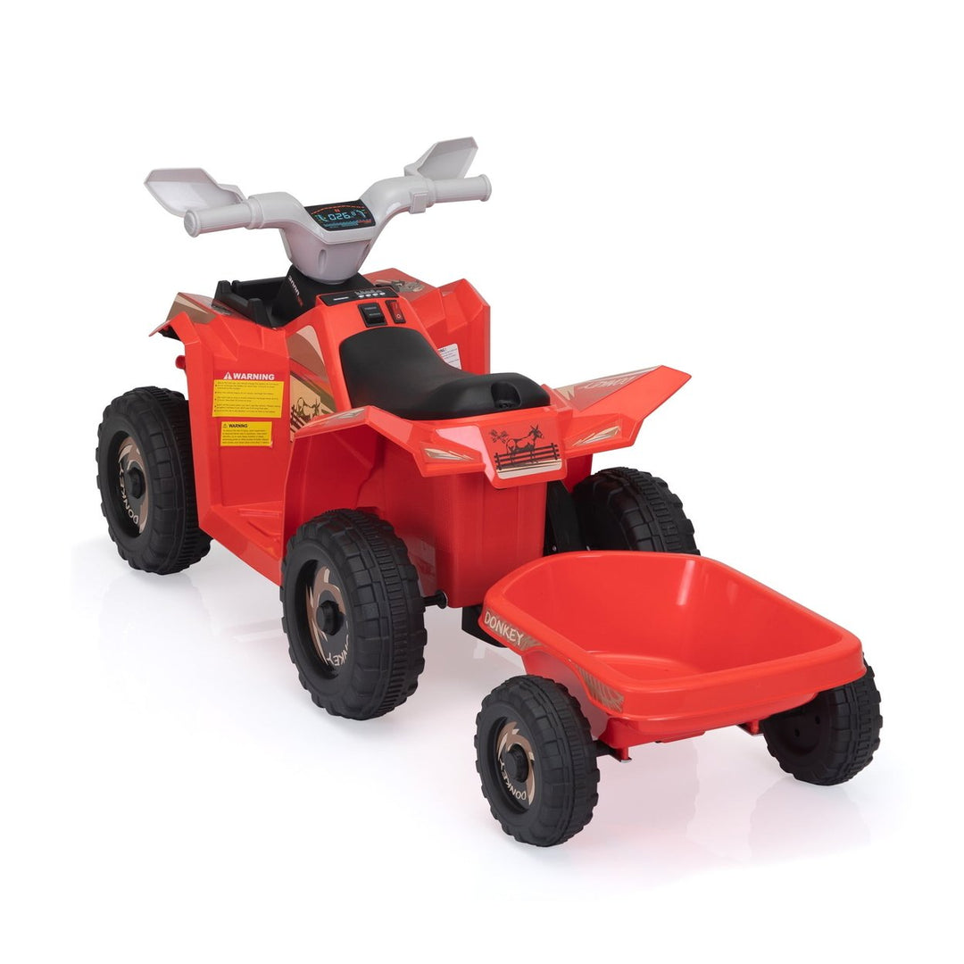 Hommoo Children 6V Electric Battery Powered Ride on Car W/ 4 Wheels Led Lights Gift Toy for Girls Boy Red Image 6