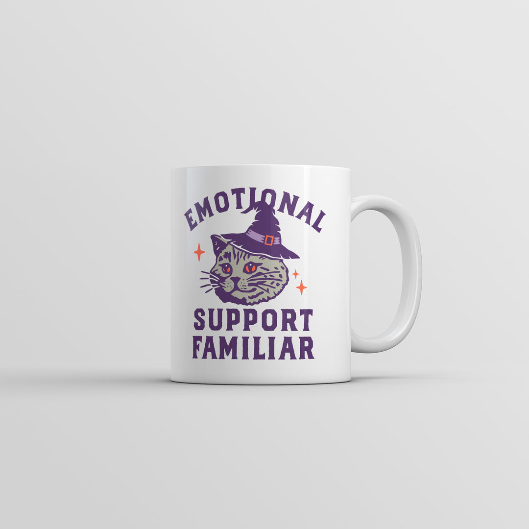 Emotional Support Familiar Mug Funny Sarcastic Halloween Graphic Coffee Cup-11oz Image 1