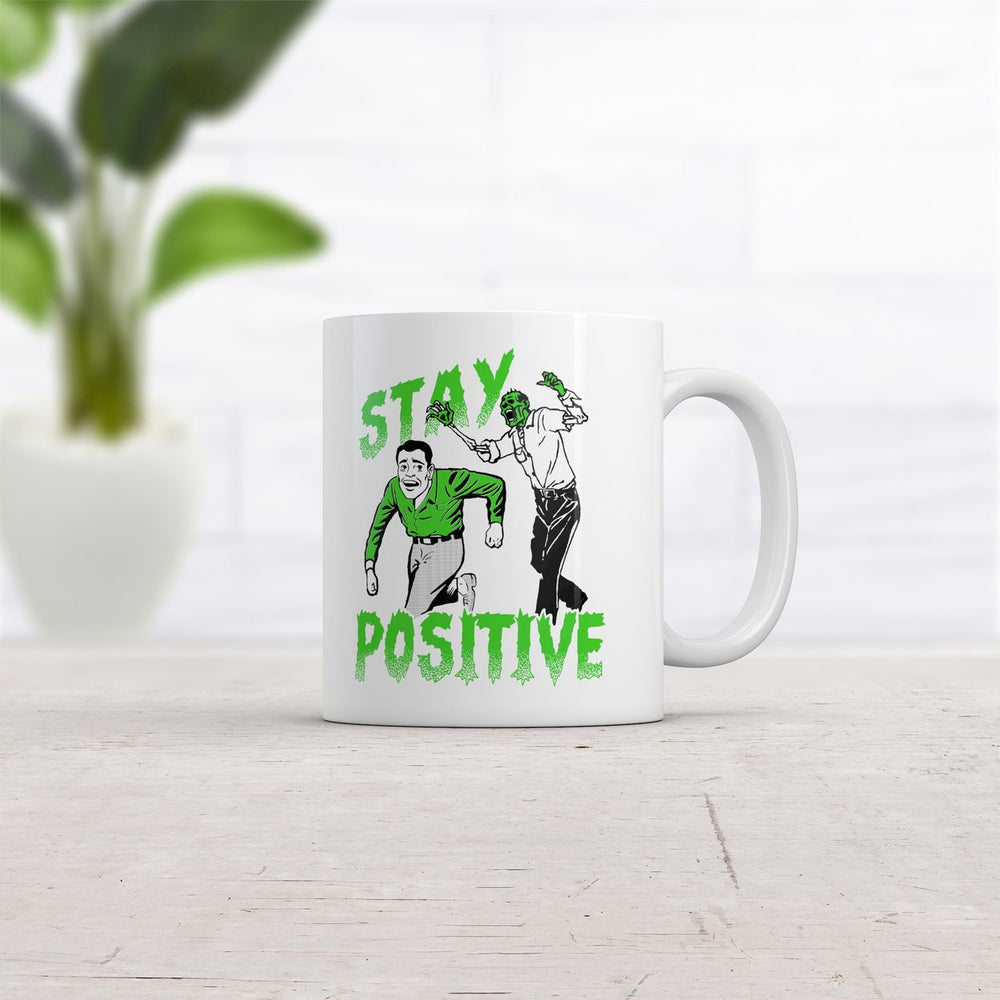 Stay Positive Zombie Mug Funny Sarcastic Halloween Graphic Coffee Cup-11oz Image 2