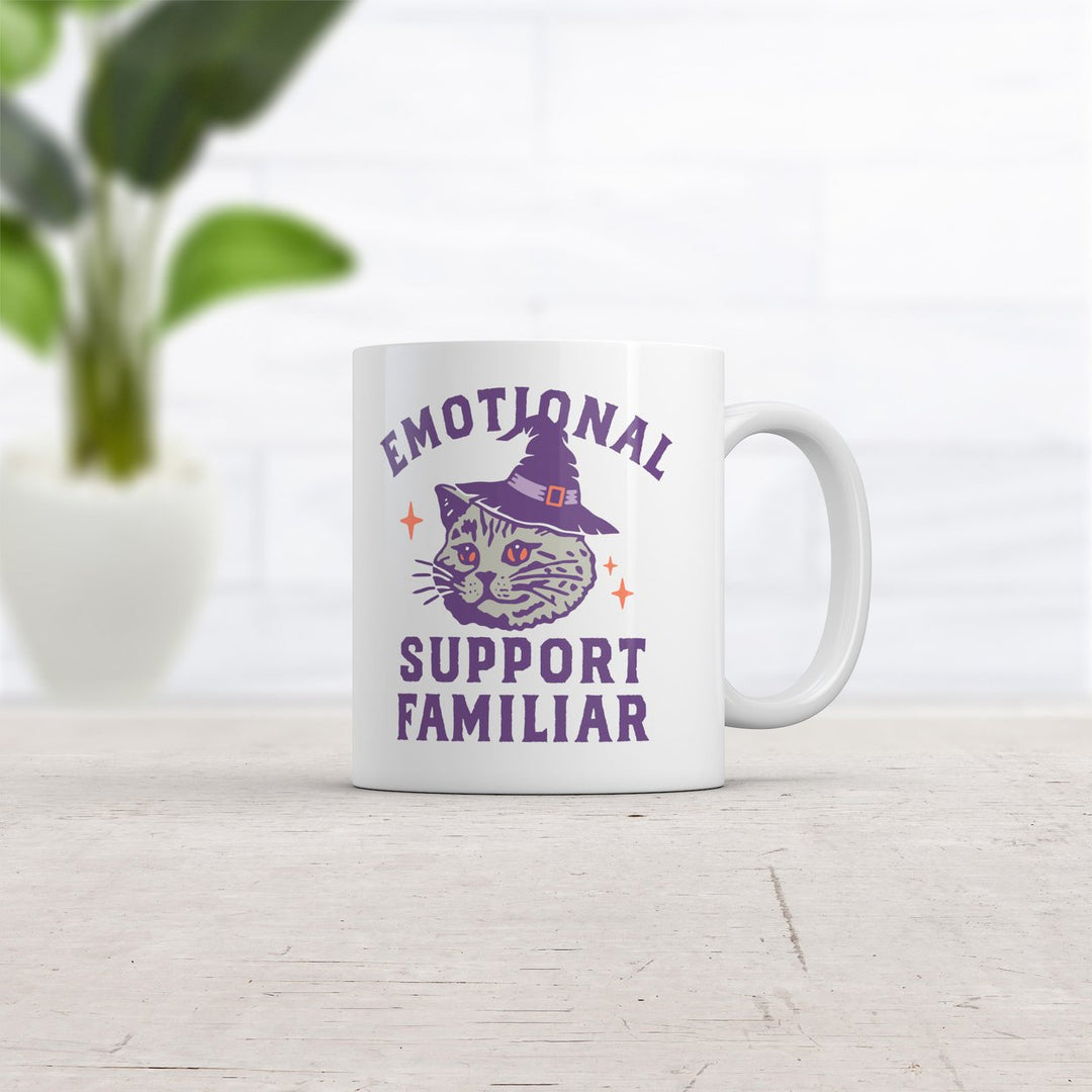 Emotional Support Familiar Mug Funny Sarcastic Halloween Graphic Coffee Cup-11oz Image 2