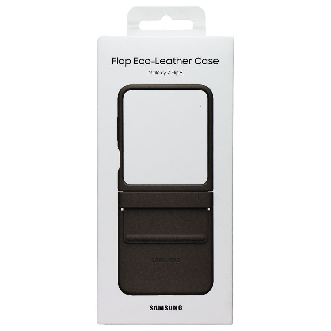 Samsung Flap Eco-Leather Case for Samsung Galaxy Z Flip5 - Etoupe Image 1