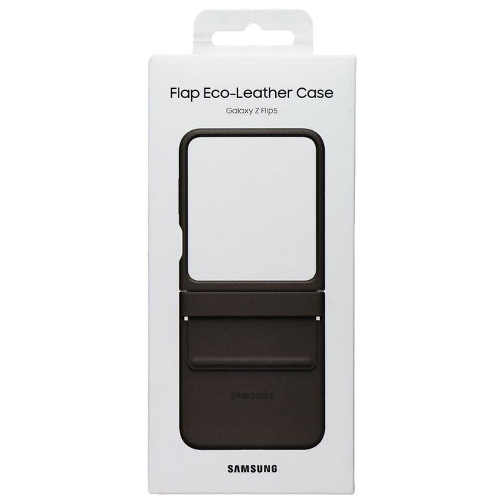 Samsung Flap Eco-Leather Case for Samsung Galaxy Z Flip5 - Etoupe Image 1