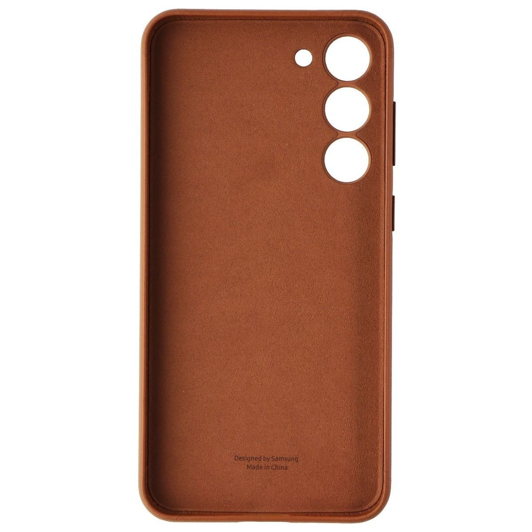 Samsung Leather Case for Galaxy S23+ (Plus) - Brown Image 3