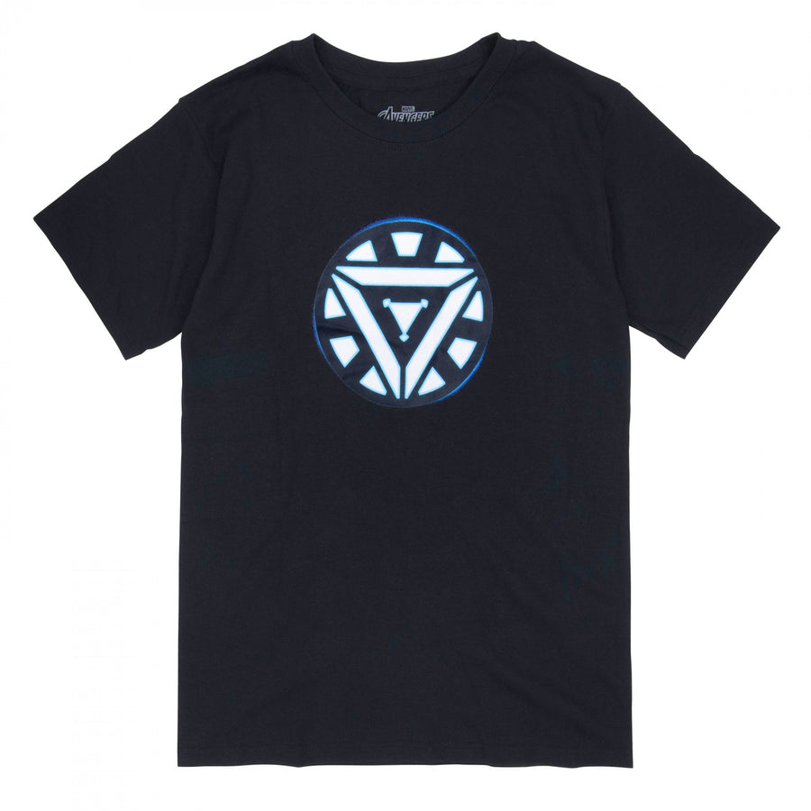 Iron Man Arc Reactor Mens Black T-Shirt Image 1