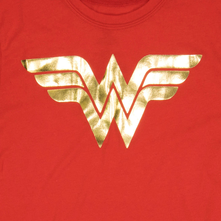 Wonder Woman Gold Foil Classic Symbol Womens T-Shirt Image 2