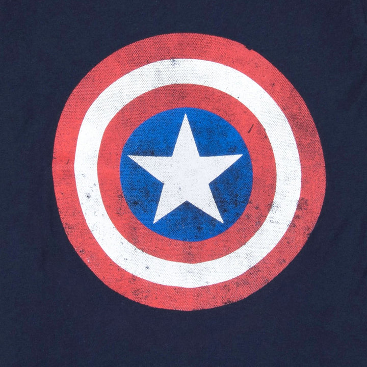 Captain America Distressed Shield Symbol Womens T-Shirt Image 2