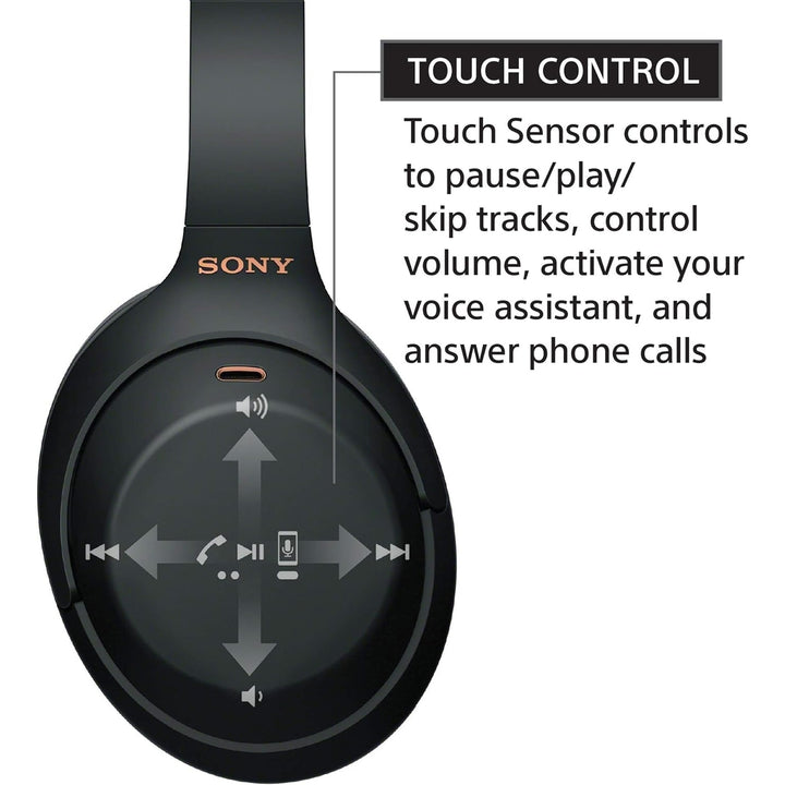 Sony WH1000XM4 Noise-Cancelling Over-the-Ear Wireless Bluetooth Headphones Image 3