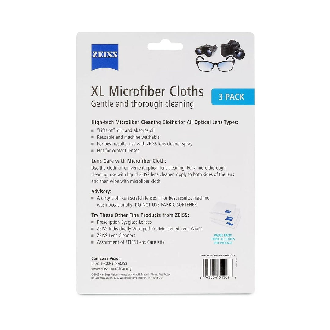 Zeiss Jumbo Microfiber Cleaning Cloths 3 Pack Image 4