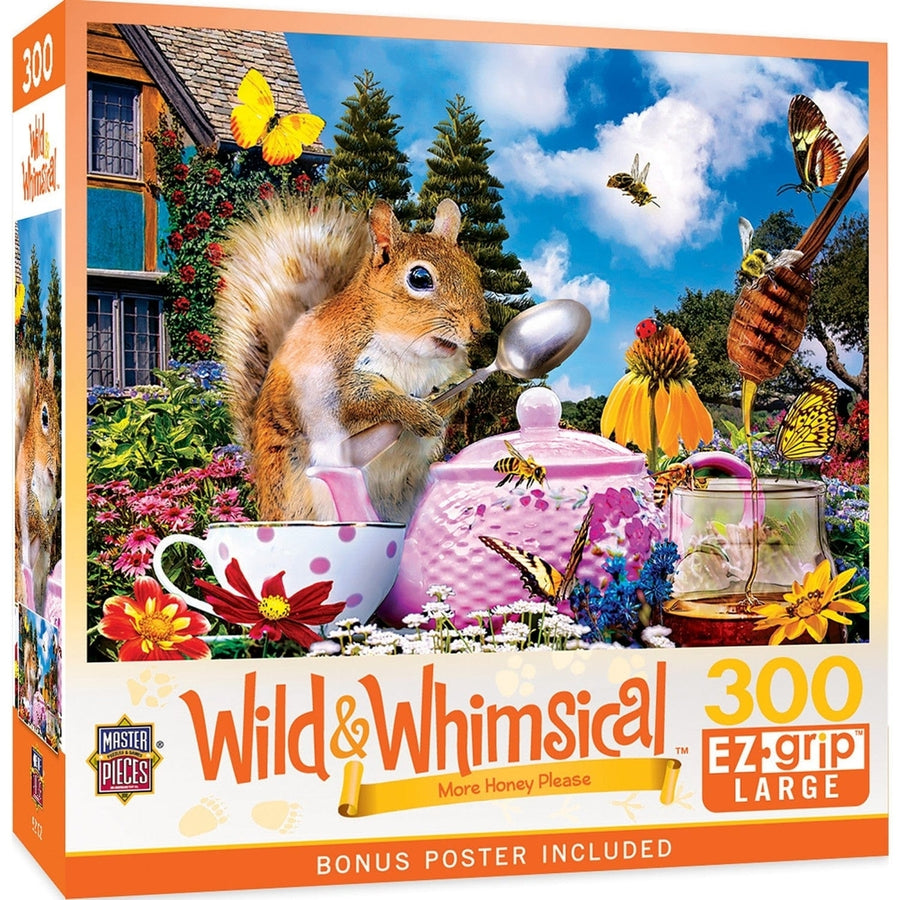 MasterPieces Wild Whimsical 300 Piece EZ Grip Jigsaw Puzzle Garden Tea Image 1