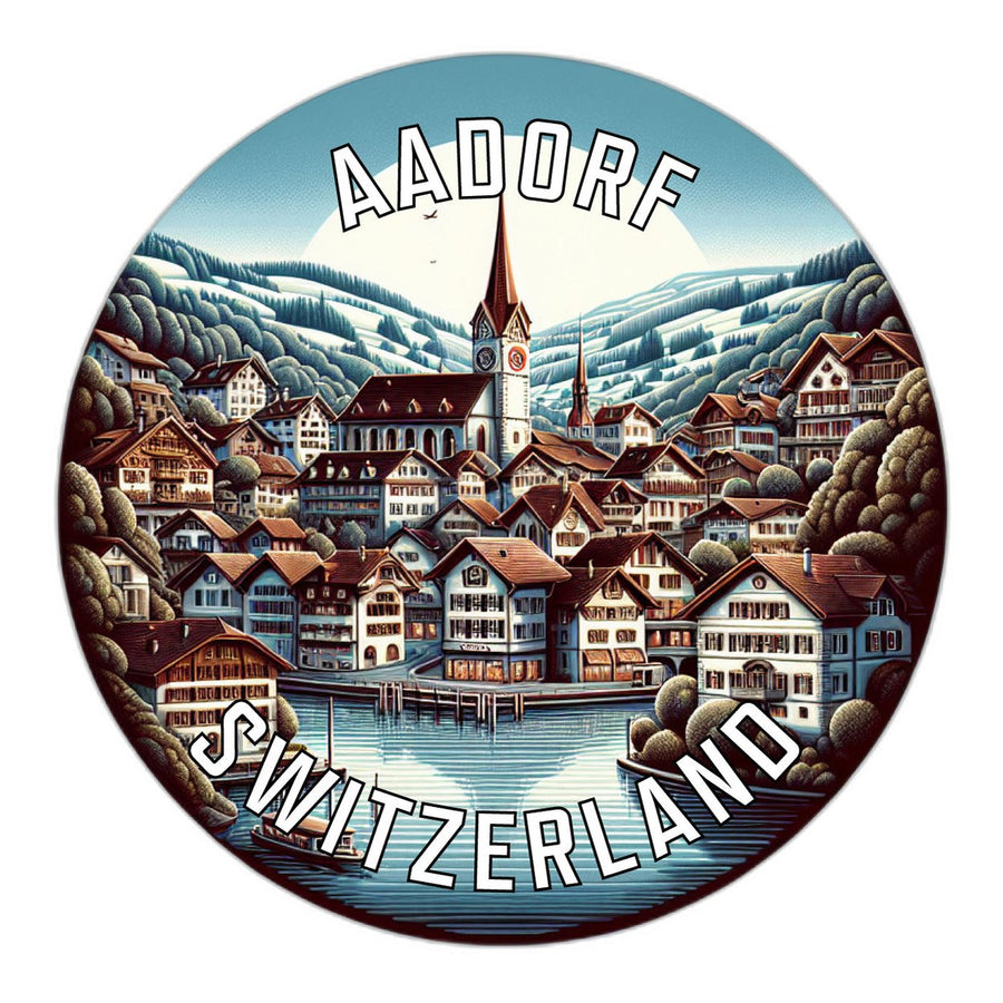 Aadorf Switzerland Souvenir Die Cut Flat Magnet Image 1