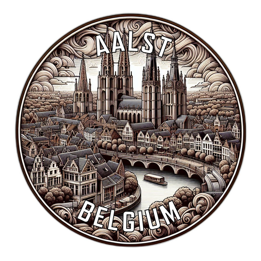 Aalst Belgium Souvenir Die Cut Flat Magnet Image 1