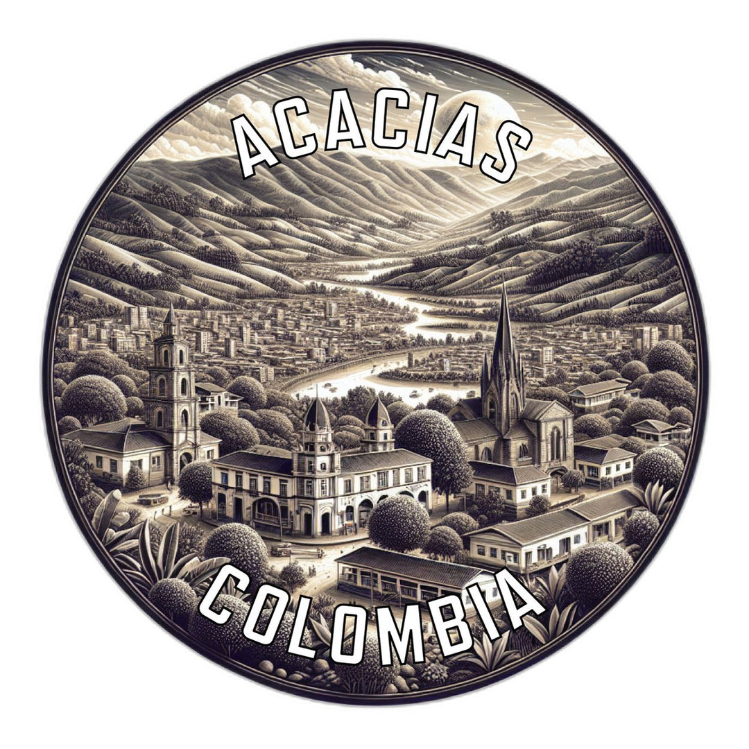 Acacias Colombia Souvenir Die Cut Flat Magnet Image 1