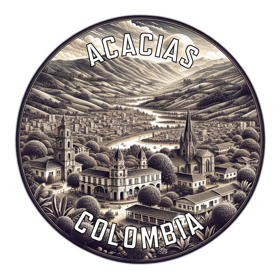 Acacias Colombia Souvenir Die Cut Flat Magnet Image 1