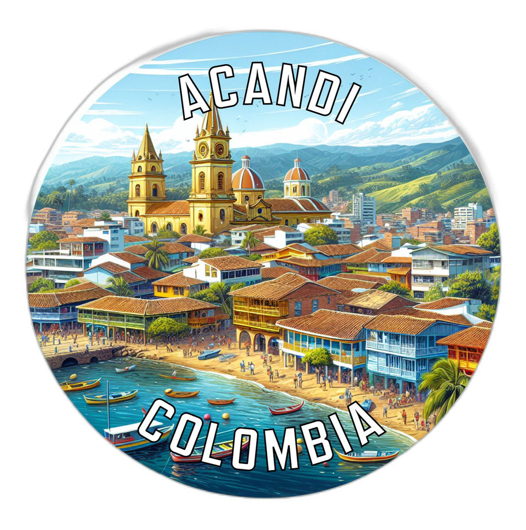 Acandi Colombia Souvenir Die Cut Flat Magnet Image 1