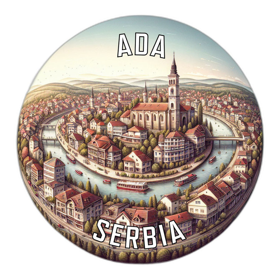 Ada Serbia Souvenir Die Cut Flat Magnet Image 1