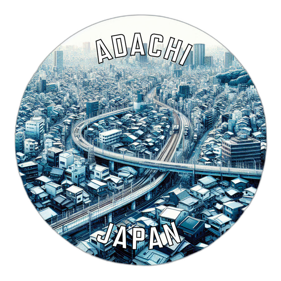 Adachi Japan Souvenir Die Cut Flat Magnet Image 1