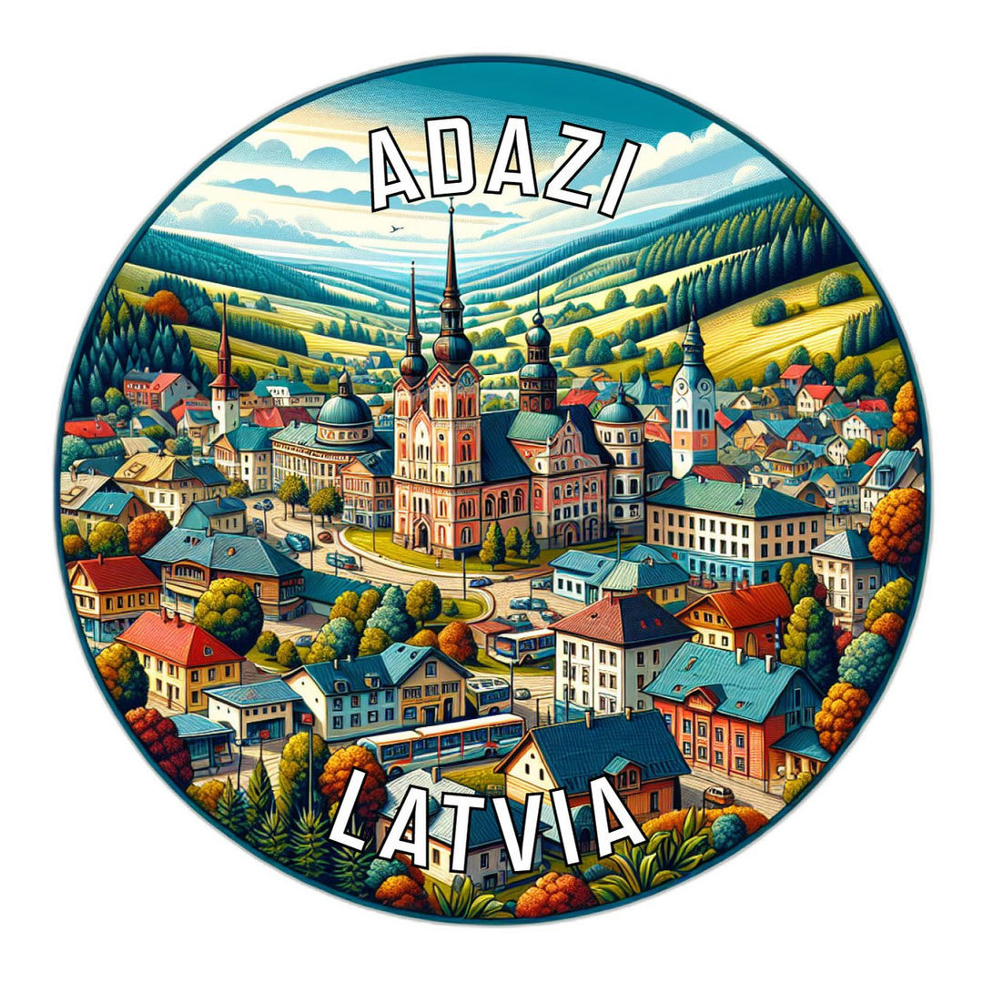 Adazi Latvia Souvenir Die Cut Flat Magnet Image 1