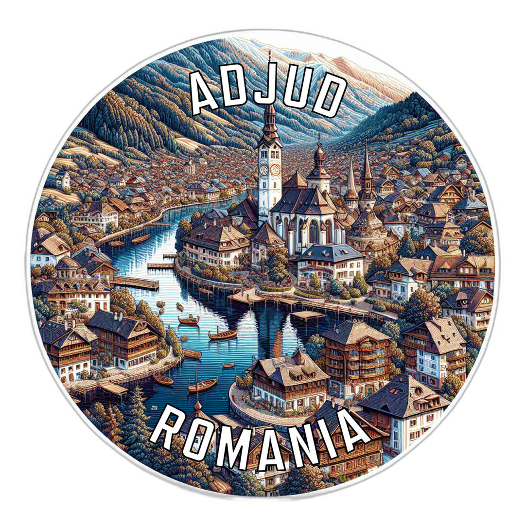 Adjud Romania Souvenir Die Cut Flat Magnet Image 1