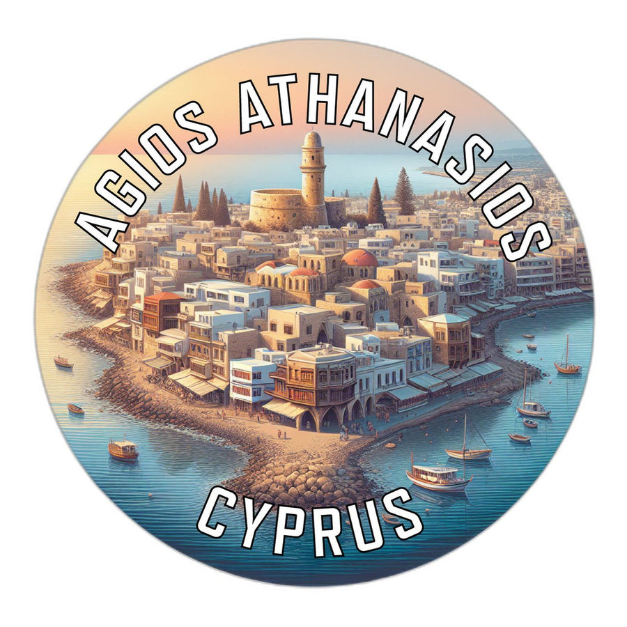 Agios Athanasios Cyprus Souvenir Die Cut Flat Magnet Image 1