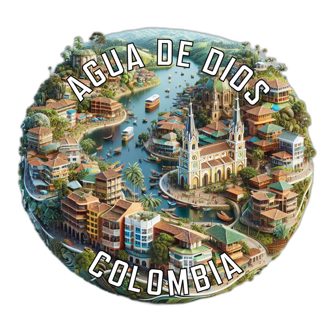 Agua de Dios Colombia Souvenir Die Cut Flat Magnet Image 1